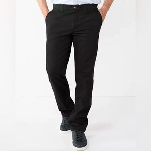 Men's Sonoma Goods For Life Flexwear Straight-Fit Chinos Black Work Dress 33x30